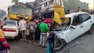 যশোর বারীনগর বাজারে সড়ক দুর্ঘটনায় নিহত একজন, আহত দুই