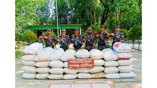 সুনামগঞ্জে বিজিবি’র অভিযানে বিপুল পরিমাণ ভারতীয় ফুসকা জব্দ