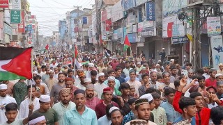 ফিলিস্তিন ও ভারতে মুসলমানদের ওপর অত্যাচারের প্রতিবাদে সৈয়দপুরে বিক্ষোভ সমাবেশ