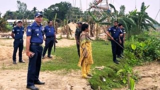 শেরপুর ভোগাই নদীতে অভিযান, ২০ ড্রেজার মেশিন ধ্বংস ও ১ লাখ টাকা জরিমানা