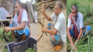 অন্ধত্ব রুখতে পারেনি আরশাদ আলীকে করেন সংসারের সব কাজ