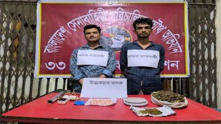 মতলবে যৌথ বাহিনী কর্তৃক ২ মাদক কারবারি আটক