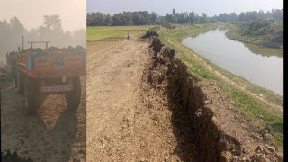 বুড়িচংয়ে  কাকদী নদীর পাড় কাটায়  বাধঁ ভাঙ্গার আশঙ্কা বিরাজমান