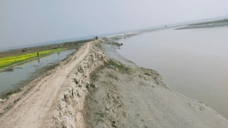 পাইকগাছায় ভয়াবহ ভাঙনে বহু ঘরবাড়ি ও ফসলি জমি নদীগর্ভে বিলীন